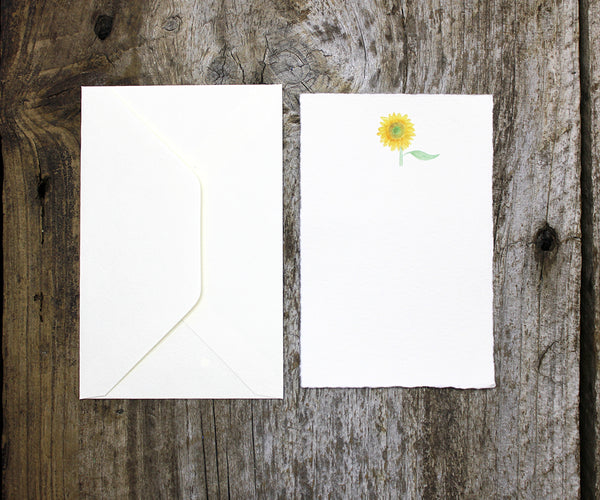 Italian Paper Flat Note Sunflower