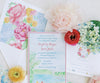 hydrangea and peony wedding crest