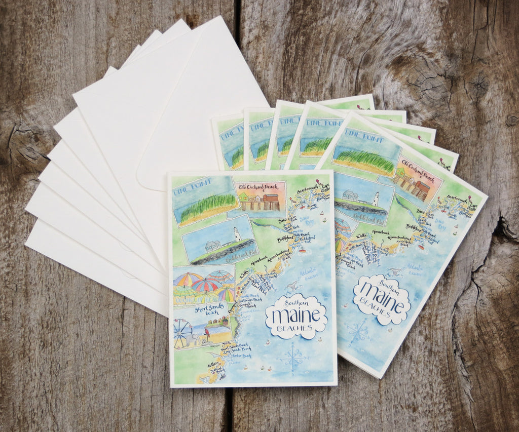 Southern Maine Beaches Note card