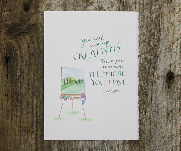 Maya Creativity Quote Card