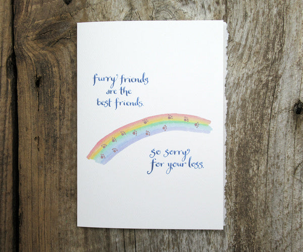 Rainbow Bridge Pet Sympathy Card