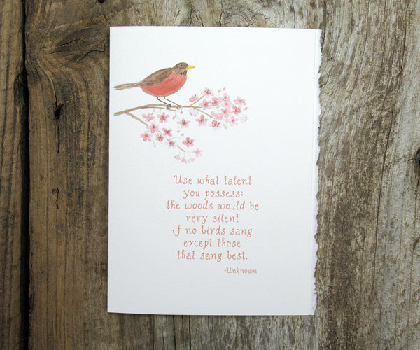 Robin song card