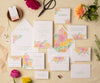 Roses with greens wedding invitation