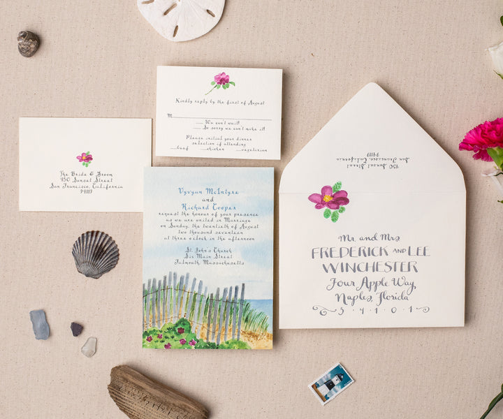 Salty air wedding 4 piece suite