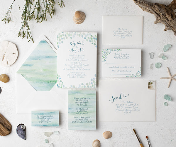 Beach Wedding Invitation Suites