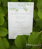 hydrangea wedding program