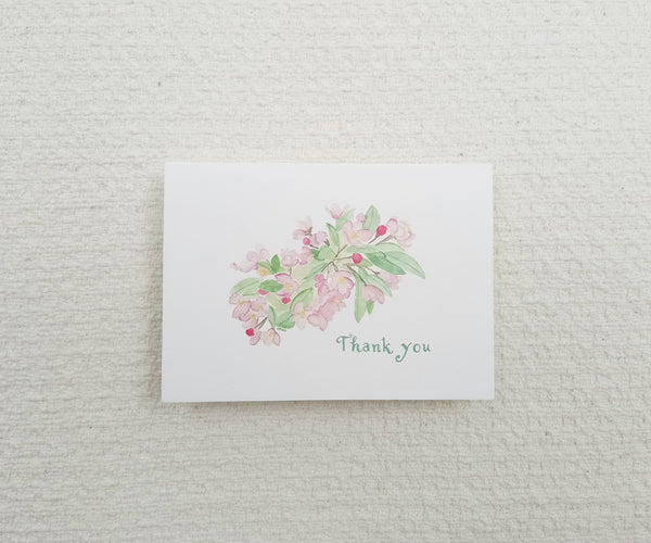 Apple Blossoms Thank You Notes