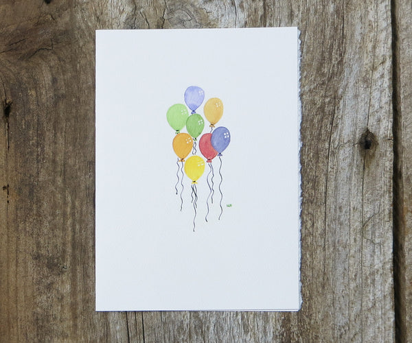 balloons birthday card