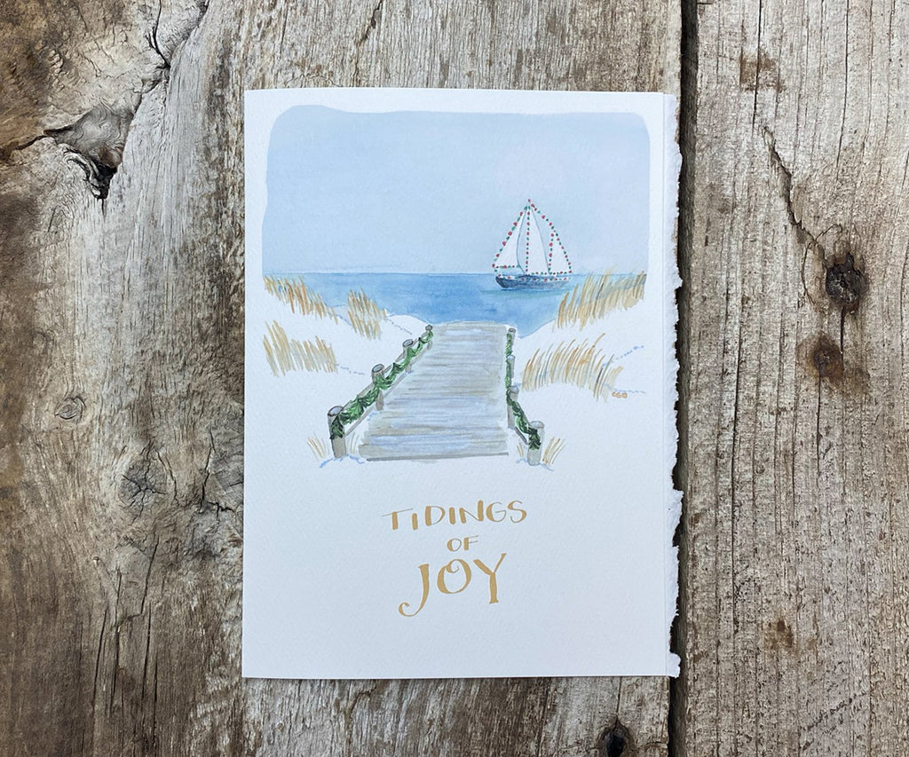 Beach Boardwalk Holiday Card