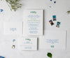 Blueberries wedding invitation suite