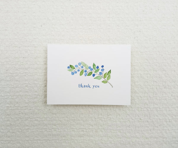 Blueberries Thank You Notes