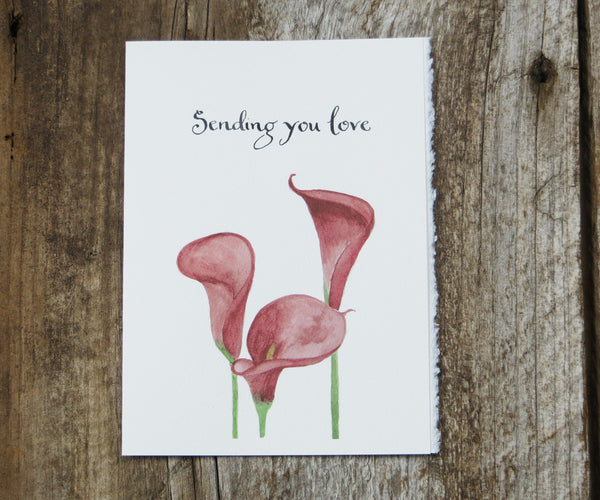 Calla Lilly Sympathy Card