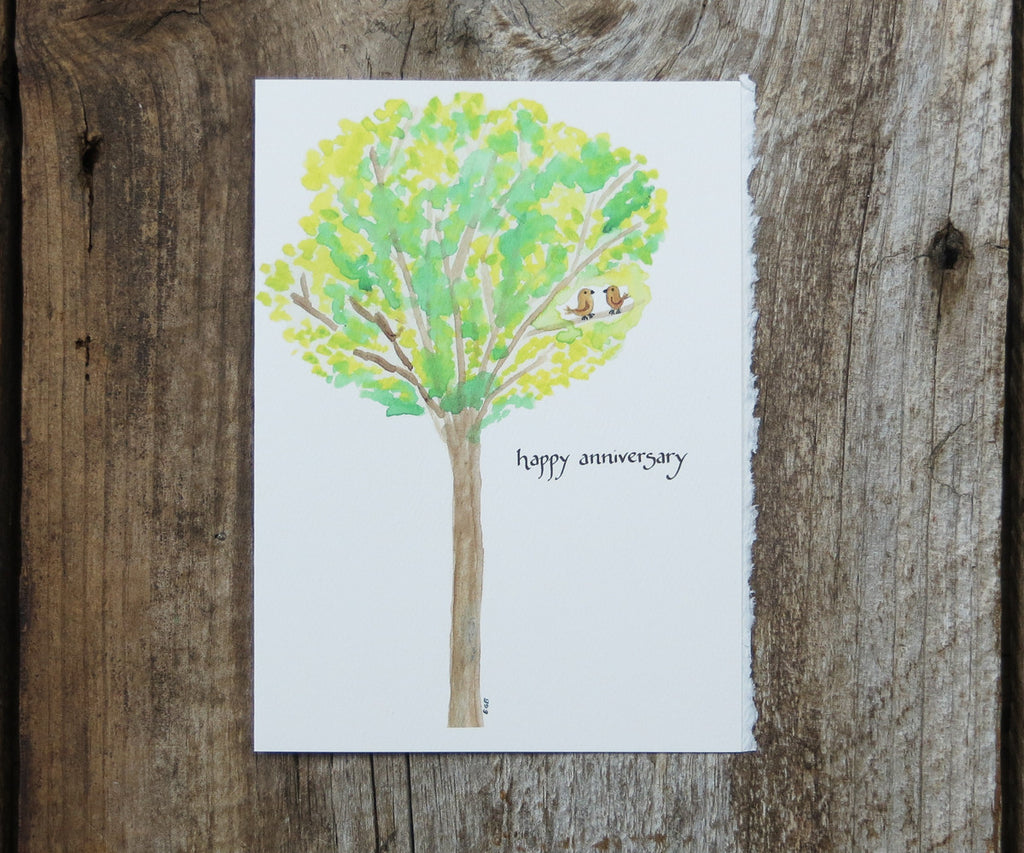 Birds in Tree Anniversary Card