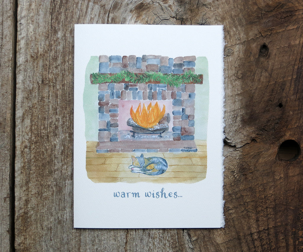 Cozy Kitty Holiday Card