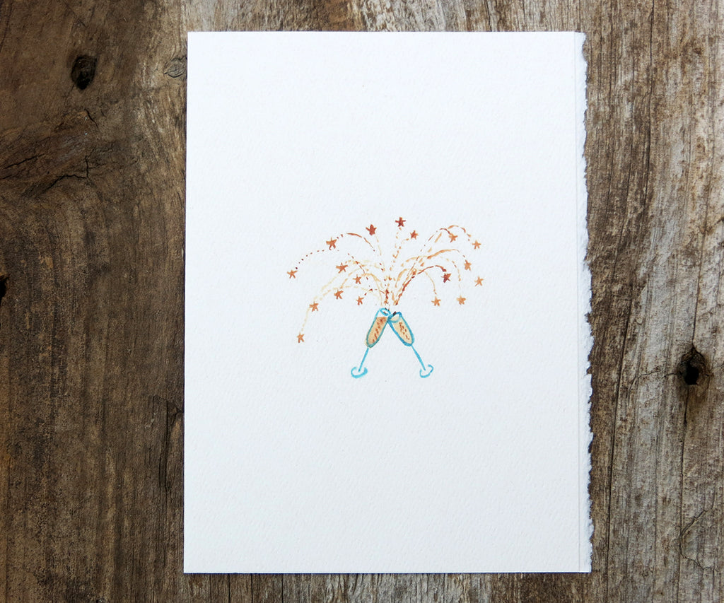 Champagne Toast Holiday Card
