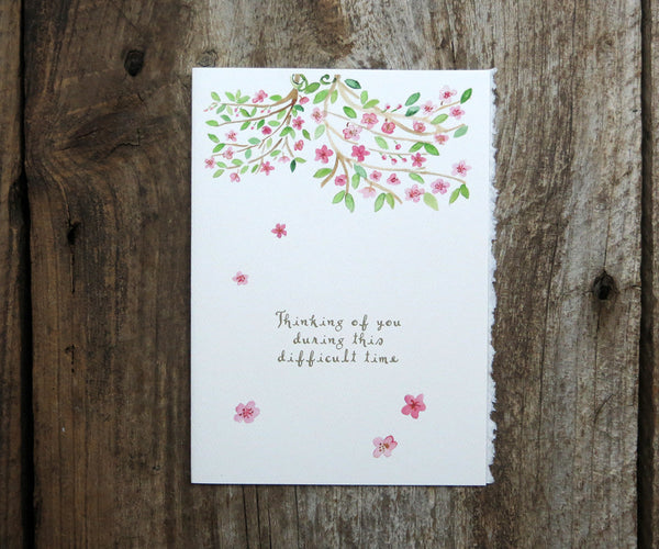 Cherry Blossoms Sympathy Card