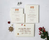 Classic autumn trees wedding invitation