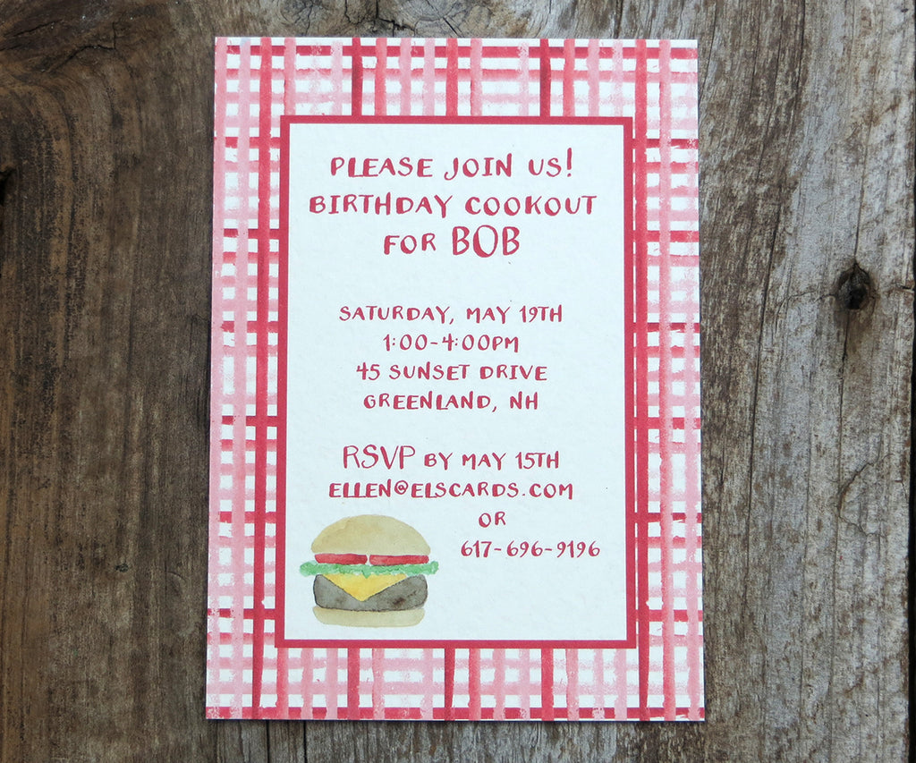 Cookout Birthday Invitation