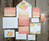 Coral Ombre Wedding Thank You Note