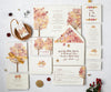 fancy autumn trees wedding invitation 