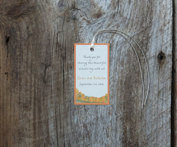 Chairlift in Autumn Favor Tags