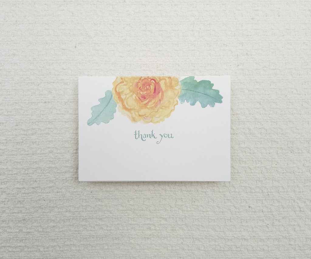 Garden Roses Thank You Notes