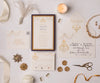 Gold Chandelier Wedding Invitation