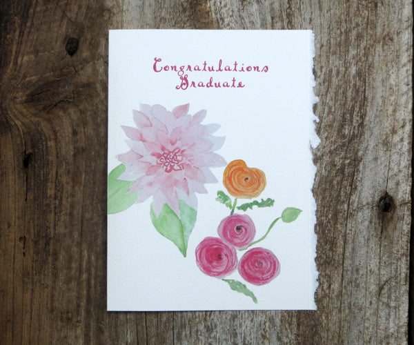 Graduation Flowers Card