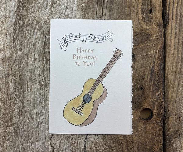 guitar birthday card