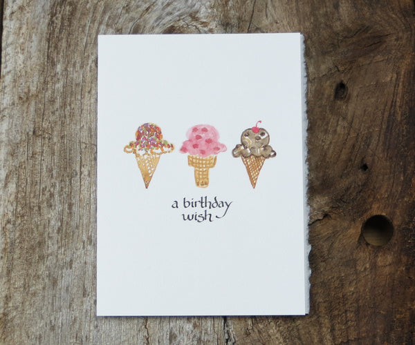 Ice Cream Cones birthday card