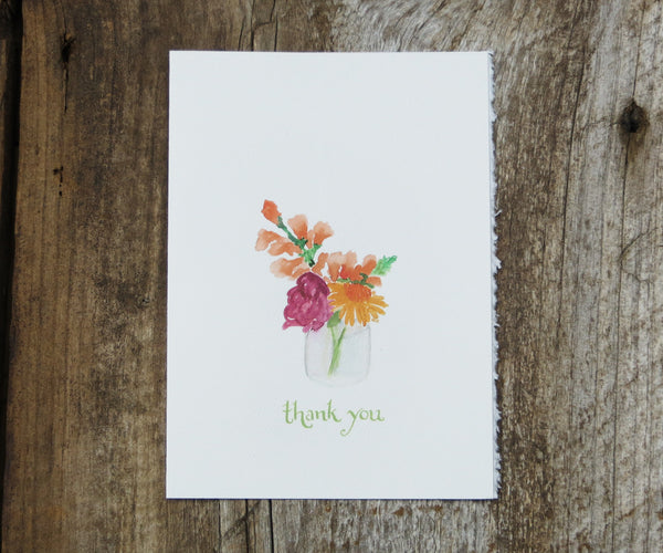 Jar of Blossoms Thank You Card