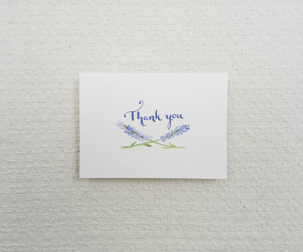 Lavender Wedding Thank You Notes