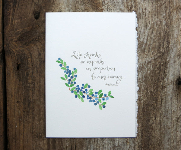Life Expands Quote Card
