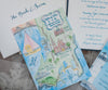 watercolor Newport RI wedding map