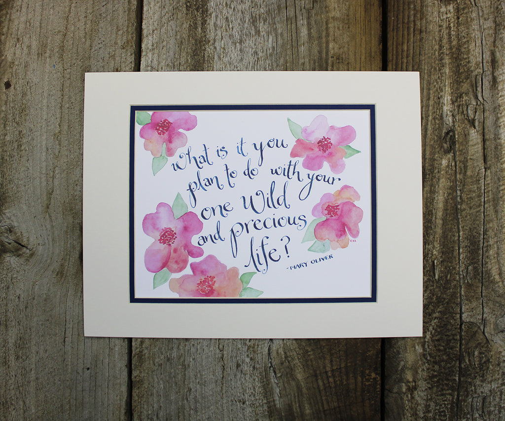 Mary Oliver quote print