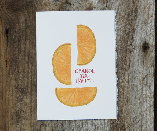 Orange Valentines Card