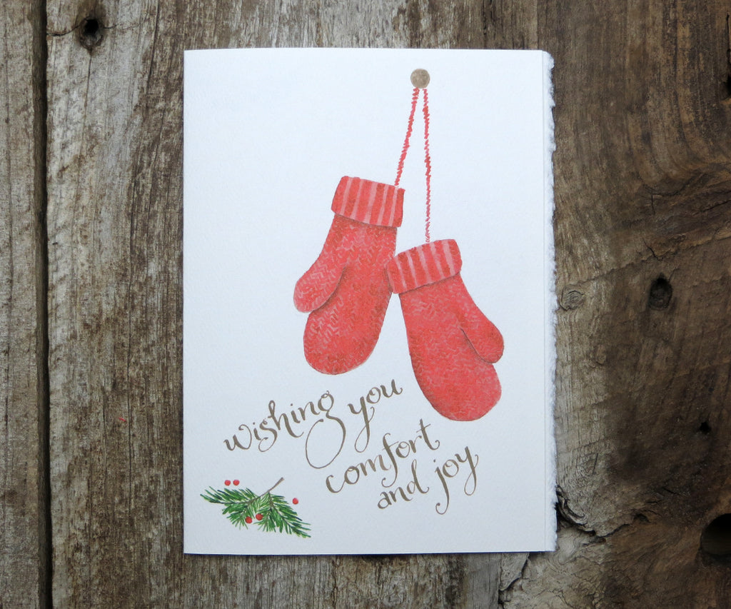 Red Mittens Holiday Card