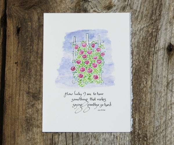 Rose Trellis Quote Card