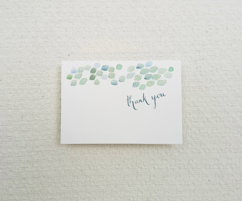 Sea Glass Wedding Thank You Notes