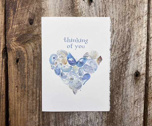 shell heart card