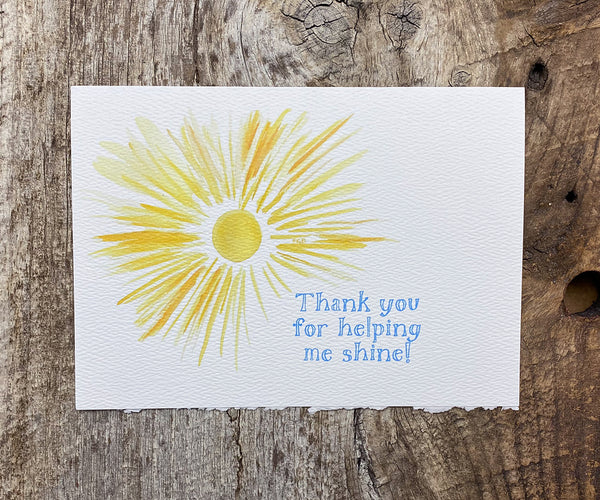 shining sun card