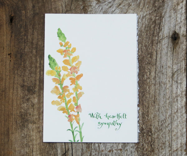 Snapdragon Sympathy Card