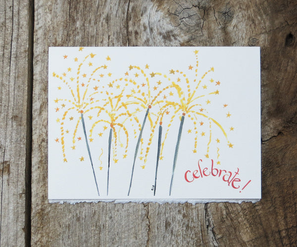 Sparklers birthday card