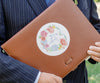 hydrangea and peony wedding crest