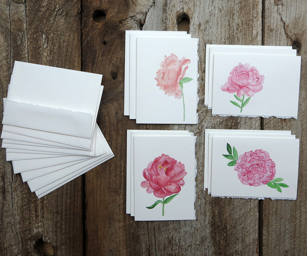 peonies note cards