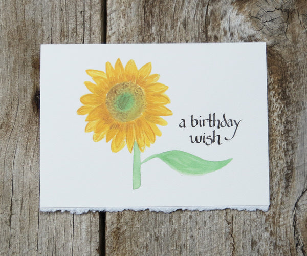 Sunflower birthday card