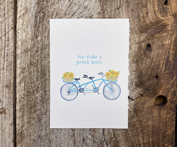 sunflower bike card