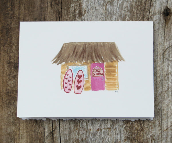 Surf Shack Valentines Card