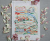 map on tea towel Kate Preftakes