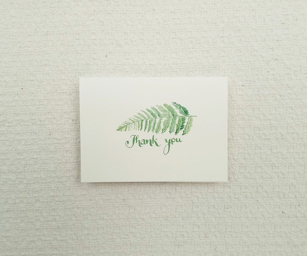 Woodland Fern Wedding Thank You Notes